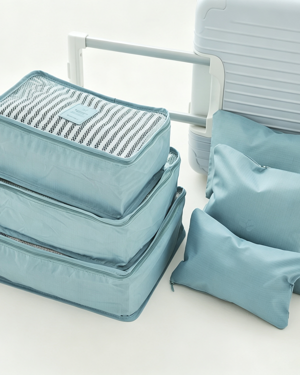 Travel Organizer Set (6-Piece Waterproof Packing Cubes)