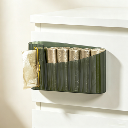 Wall-Mounted Trash Bag Organizer (No-Drill, Pull-Out Design)