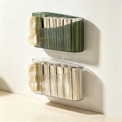 Wall-Mounted Trash Bag Organizer (No-Drill, Pull-Out Design)