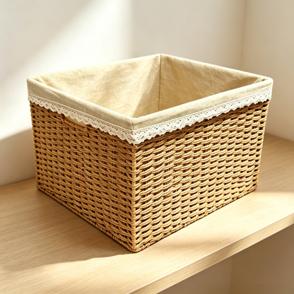 Woven Rattan Storage Basket